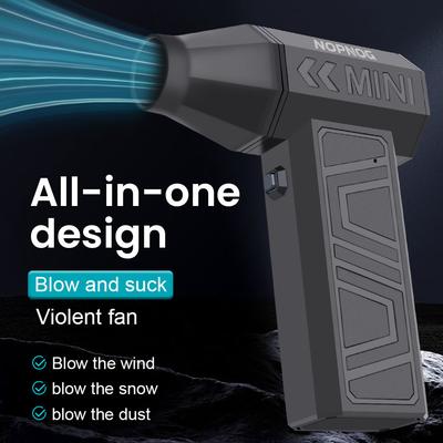 Čisticí foukací nástroj Turbo Jet ventilátor 4 nastavitelné rychlosti Elektrický ofukovač prachu do auta Odfukování sněhu 130000 ot./min Přenosný nabíjení typu C
