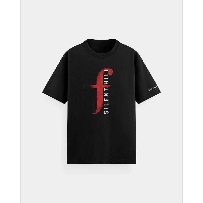 Thriller Horror Game Silent Hill F Print T-Shirt Herren Oversized Street Hip Hop Y2k Schwere Baumwolle Hohe Qualität Herren Kleidung Tee