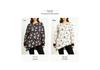 European Halloween Heart Pumpkin Print Long Sleeve with Ribbed Cuffs and Irregular Hem (2026 Style)
