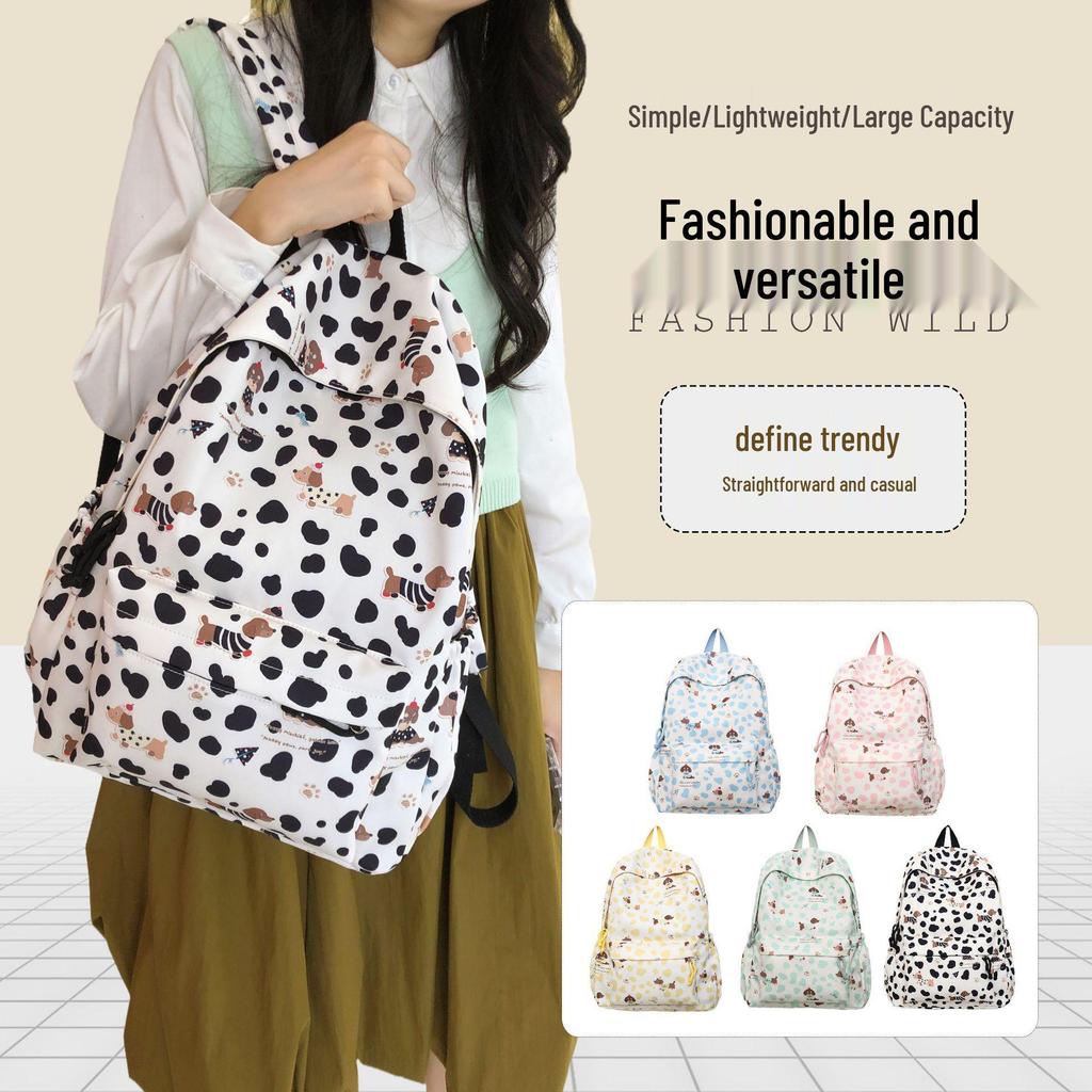 Japanese-Style Large-Capacity Backpack for Women - Cute, Versatile, Fresh Design for Junior High School Students and Travel