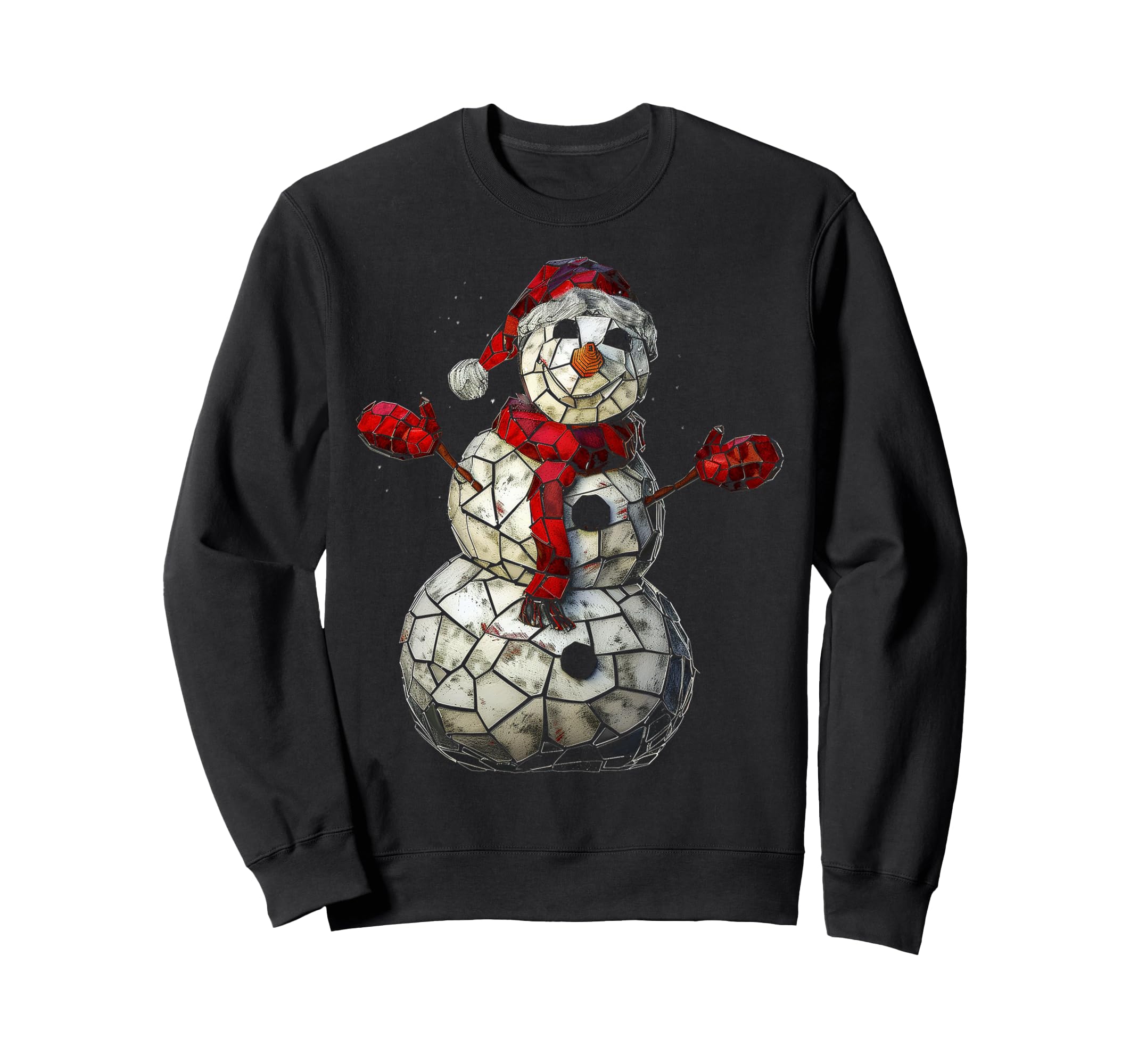 

Snowman Christmas motif illustration family snowman sweatshirt X-Mas чёрный