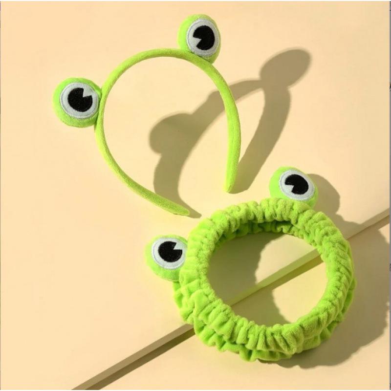 Cute Frog Headband for Women's Face Washing & Makeup - Cartoon Style