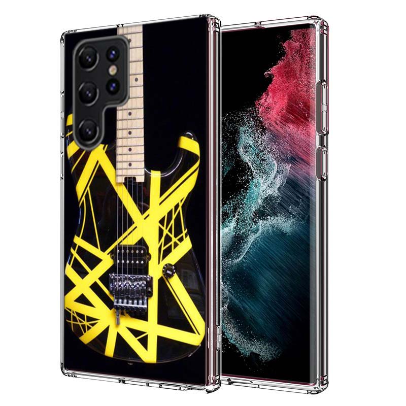

Eddie Van Halen Graphic Guitar Capa Phone Case For Samsung S26 Ultra S25 Edge Galaxy S23 S21 S20 S24 FE S22 S10 Plus Cover Clear Samsung S25 5G