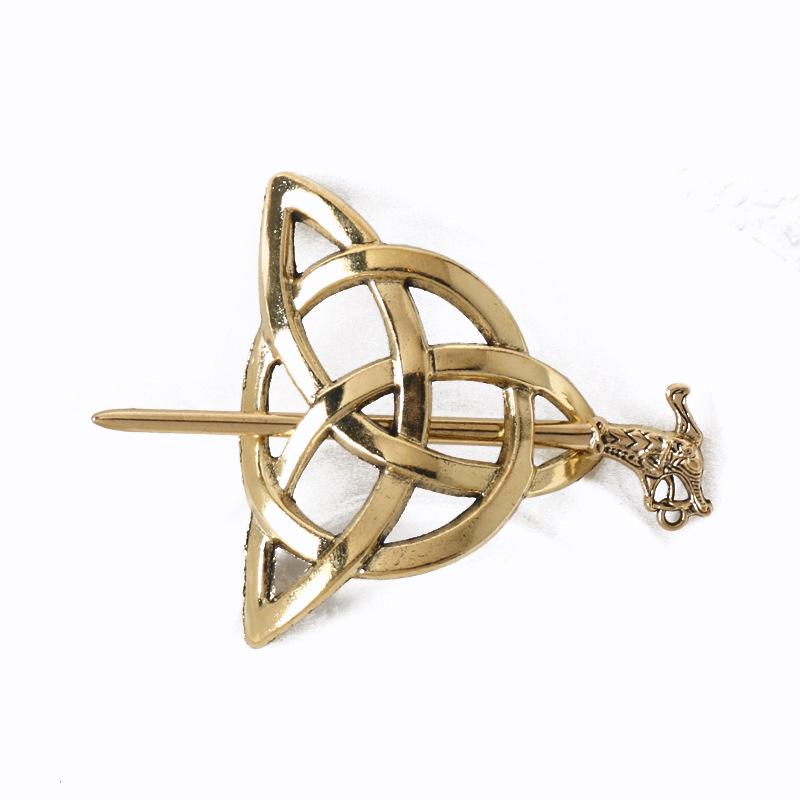 European & American Retro Celtic Knot Hairpin - Metal Crown Updo Clip