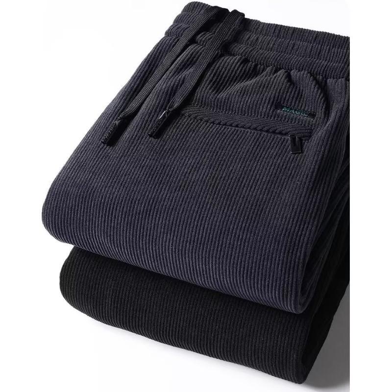 Corduroy Pants Autumn And Winter New Thickened Men's Business Pants Straight Loose Casual Pants Warm Trousers Men's Large Size