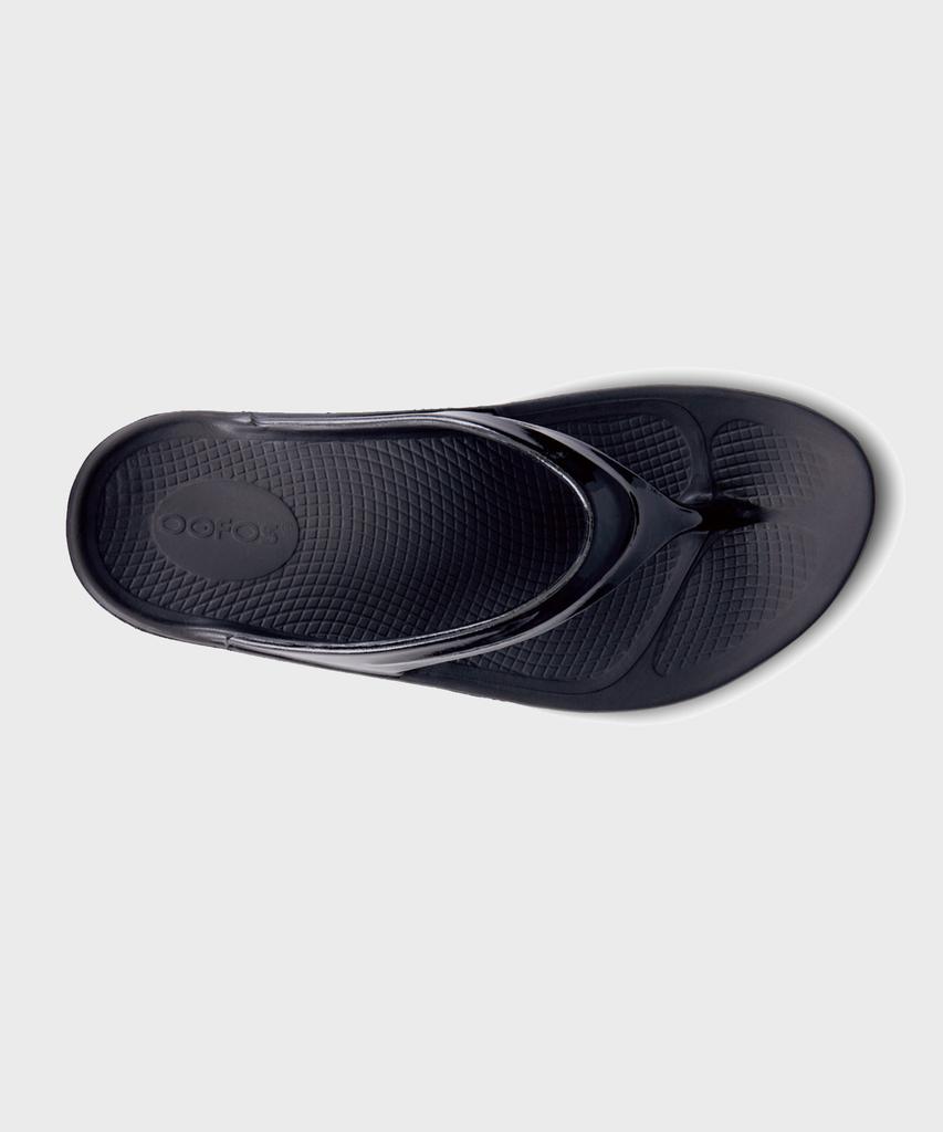 Oofos [Oolala] Black Unisex Flip-Flops