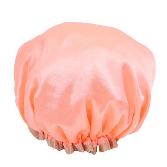 Home Women Elastic Reusable Waterproof Shower Cap Head Hair Cover Bathing Hat