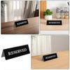 Acrylic Reserved Table Tent Signs for Reservation 4Pcs Black for Events