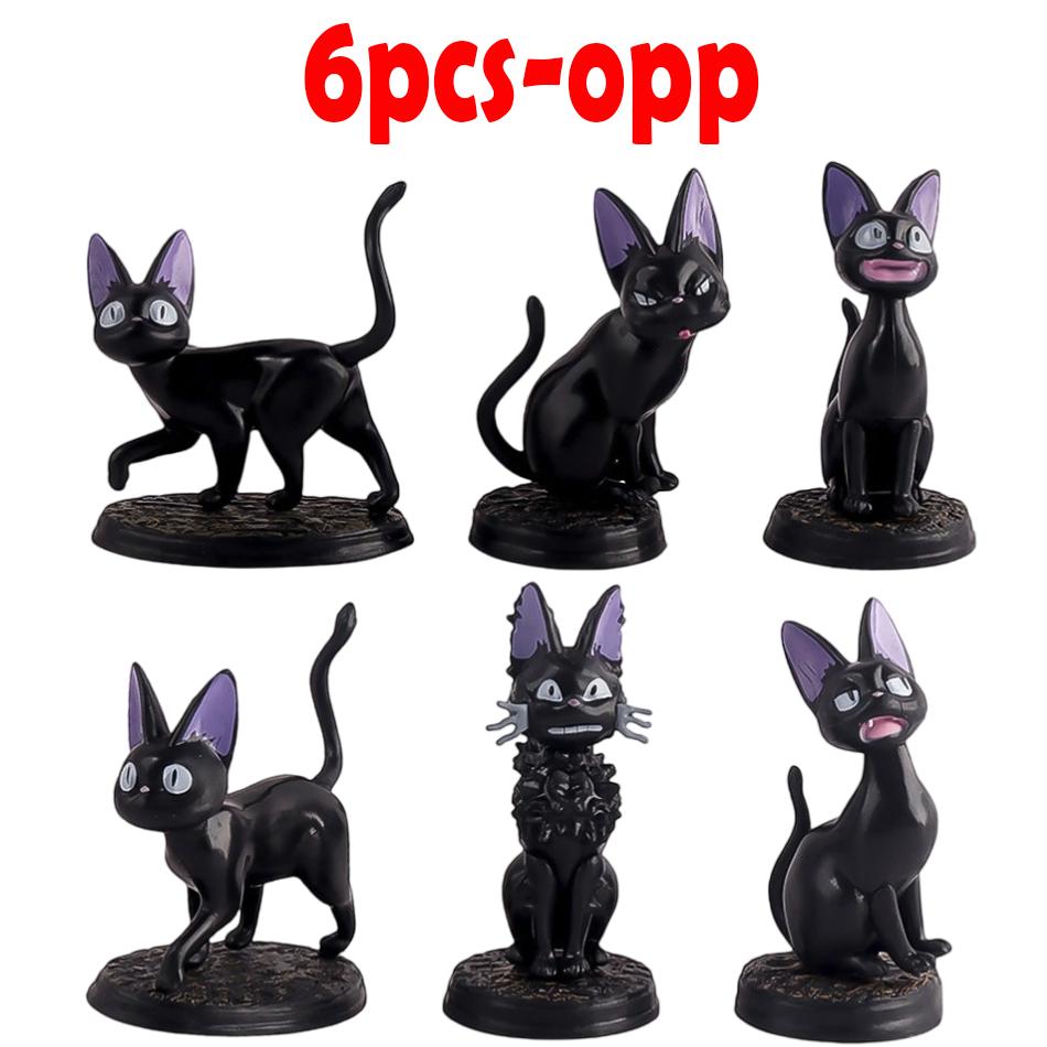 

HOT Black Cat Jiji Gigi Figure PVC Action Toy Doll Model Set Black Cat Hayao Miyazaki Figure Toy birthday gifts ornament