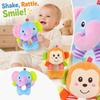 Baby Rattle Toy for Grasping Training, Soft Sensory for Infant Hand Coordination and Soothing Play