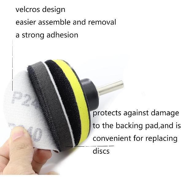 104PCS Car Headlight Restoration Kit - 3Inch Sanding Discs, Wool & Sponge Buffing Pads, Interface Pad For Car Washing, Cleaning, Waxing