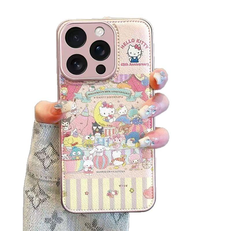 Hello Kitty Party Applies To Oppo Xiaomi 14/15 Redmi K80vivos30 All-inclusive Anti-drop Mobile Phone Case.