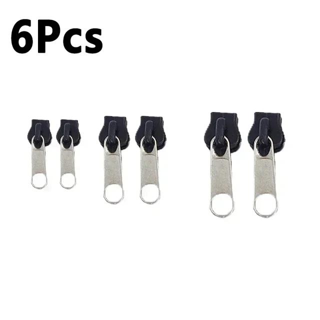 

6pcs Instant Zipper Universal Instant Fix Repair Kit Replacement Zip Slider Teeth Multifunctional Clothing Replacement Zipper