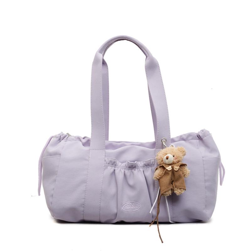 

Women s Bag Pleated Nylon Bag Shoulder Tote Bag фиолетовый