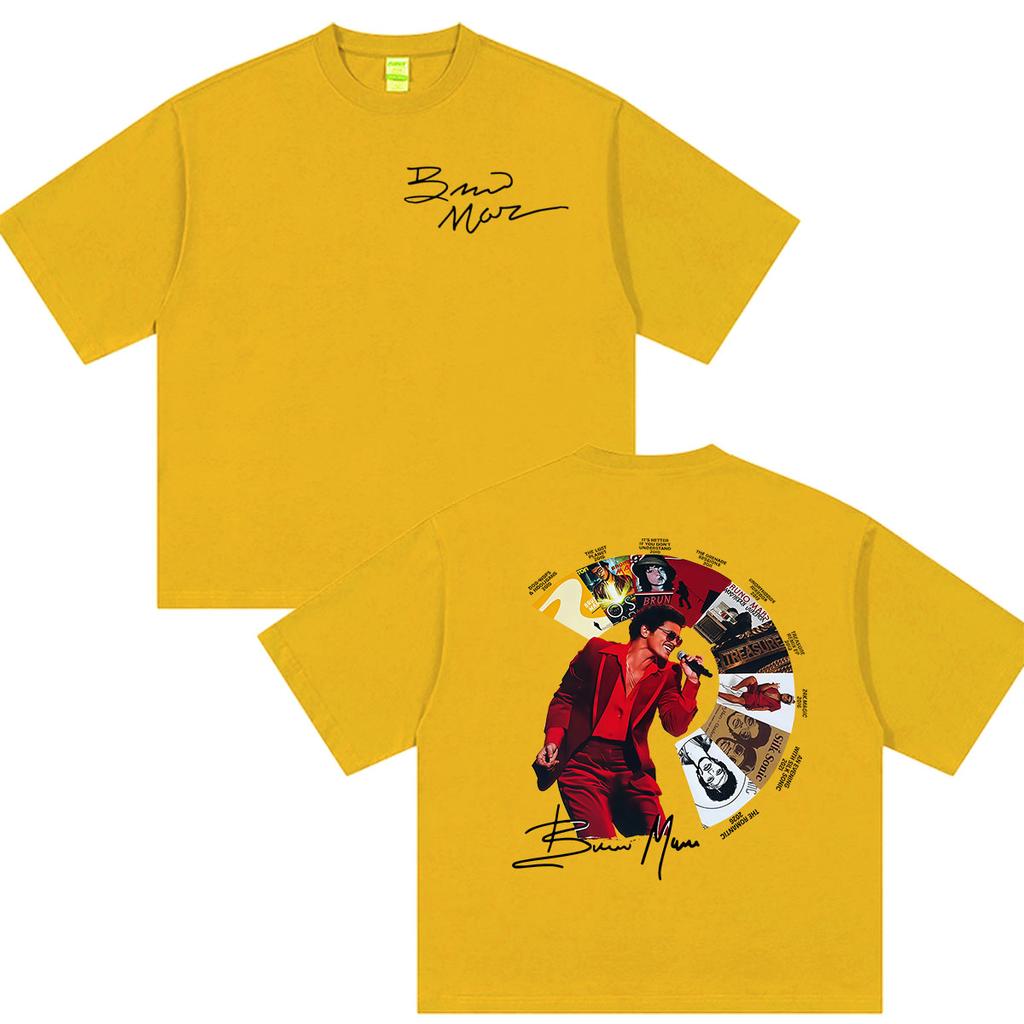 Rapper Bruno Mars Album 2026 Graphic T Shirts Unisexs Vintage High Quality Cotton Tshirt Unisex Gothic Hip Hop Short Sleeve Tshirt