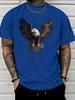 Unisex Soft Cotton Short Sleeve Tee Majestic Spread Wing Bald Eagle Graphic Crew Neck Loose Casual Outdoor Street Daily Wear Top