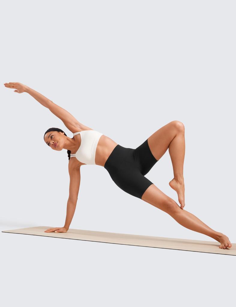CRZ YOGA Biker Yoga Yoga Size M Women's Shorts, Leggings, Shorts, Quick-Drying, Breathable, High-Waisted Shorts, Butterluxe, 6-Inch/15cm Inseam,