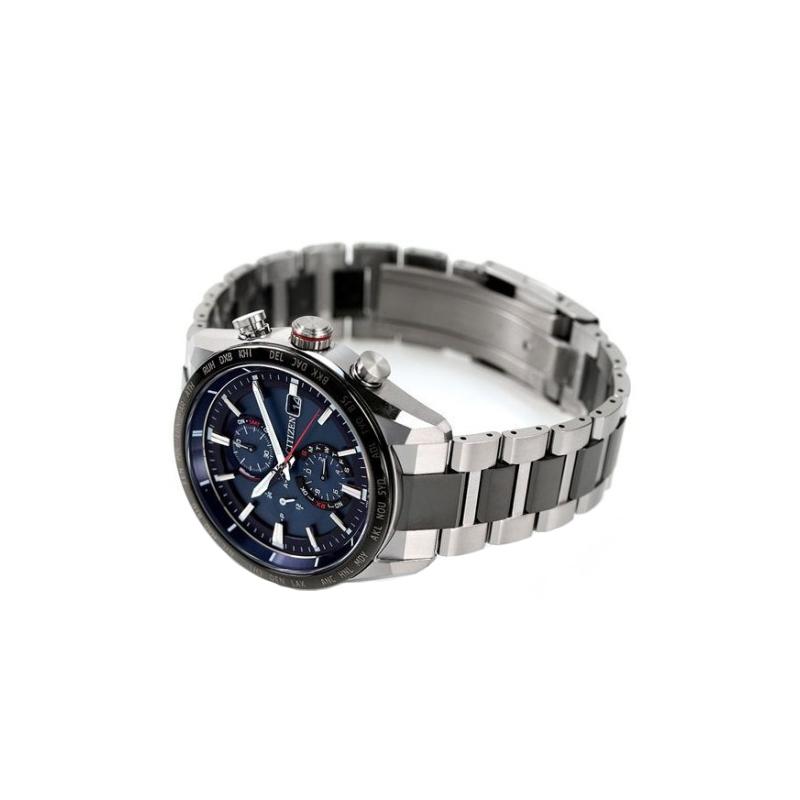 CITIZEN Eco-Drive Series Attesa Series Fashion Solar Quartz Titanium Strap Men's Watch Blue Dial AT8186-51L