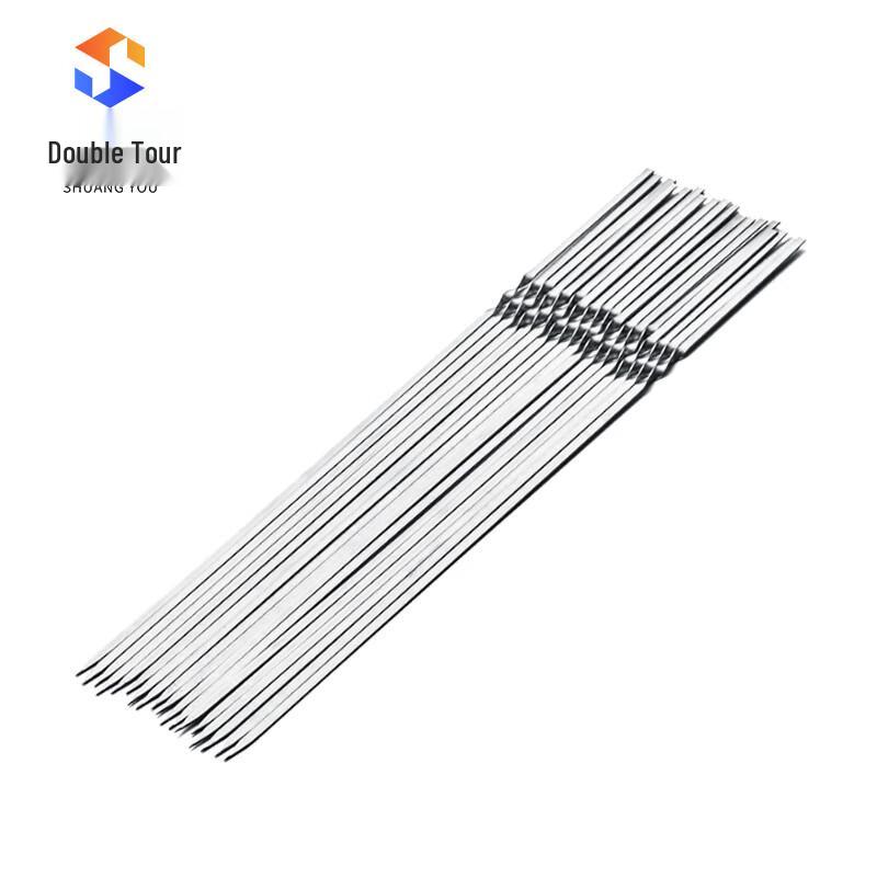 Flat Stainless Steel BBQ Skewers
