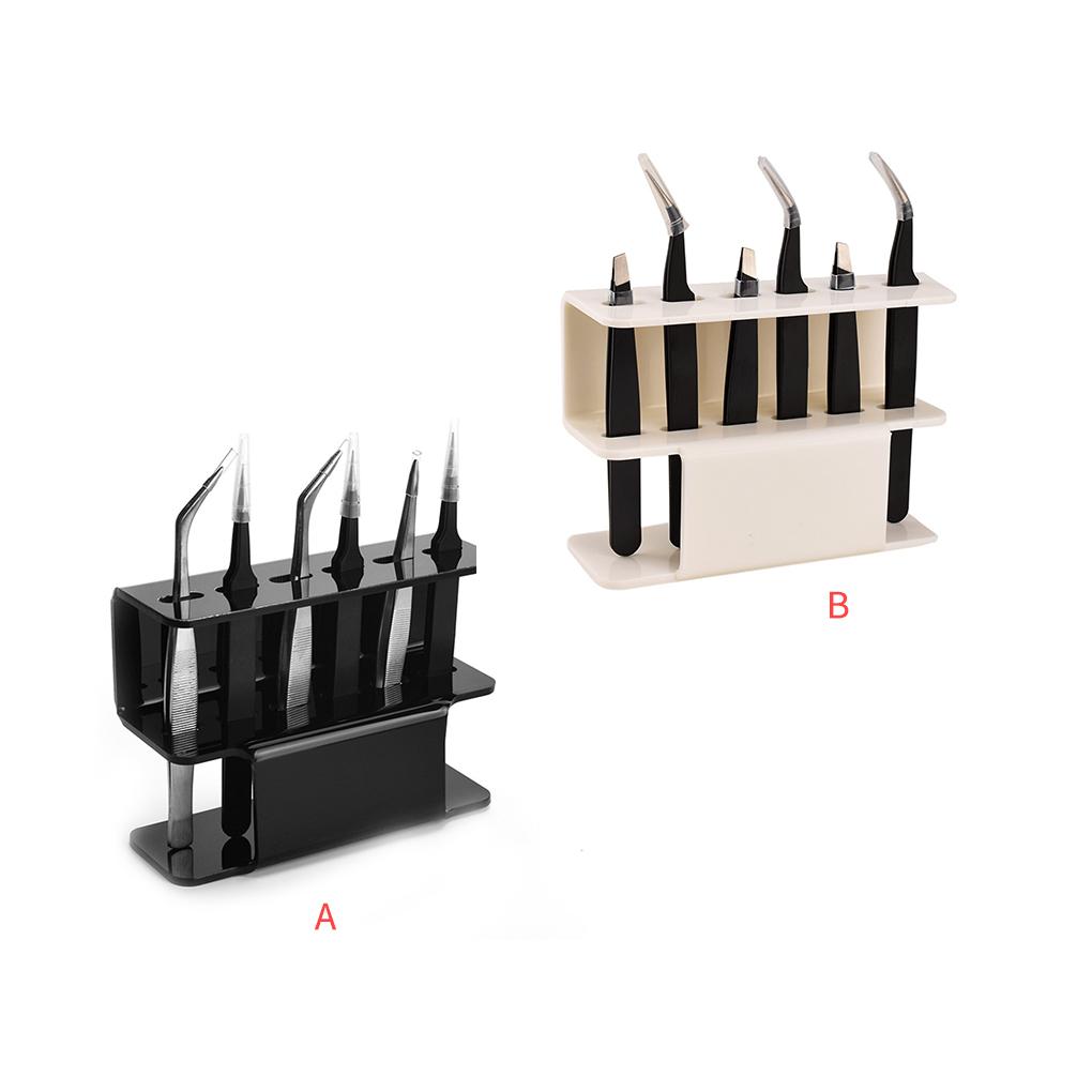 Tweezers Shelf Holder Forceps Display Storage Tools Beauty Forceps Storage Rack Double Layer Design Eyelash Tool Organizer Rack