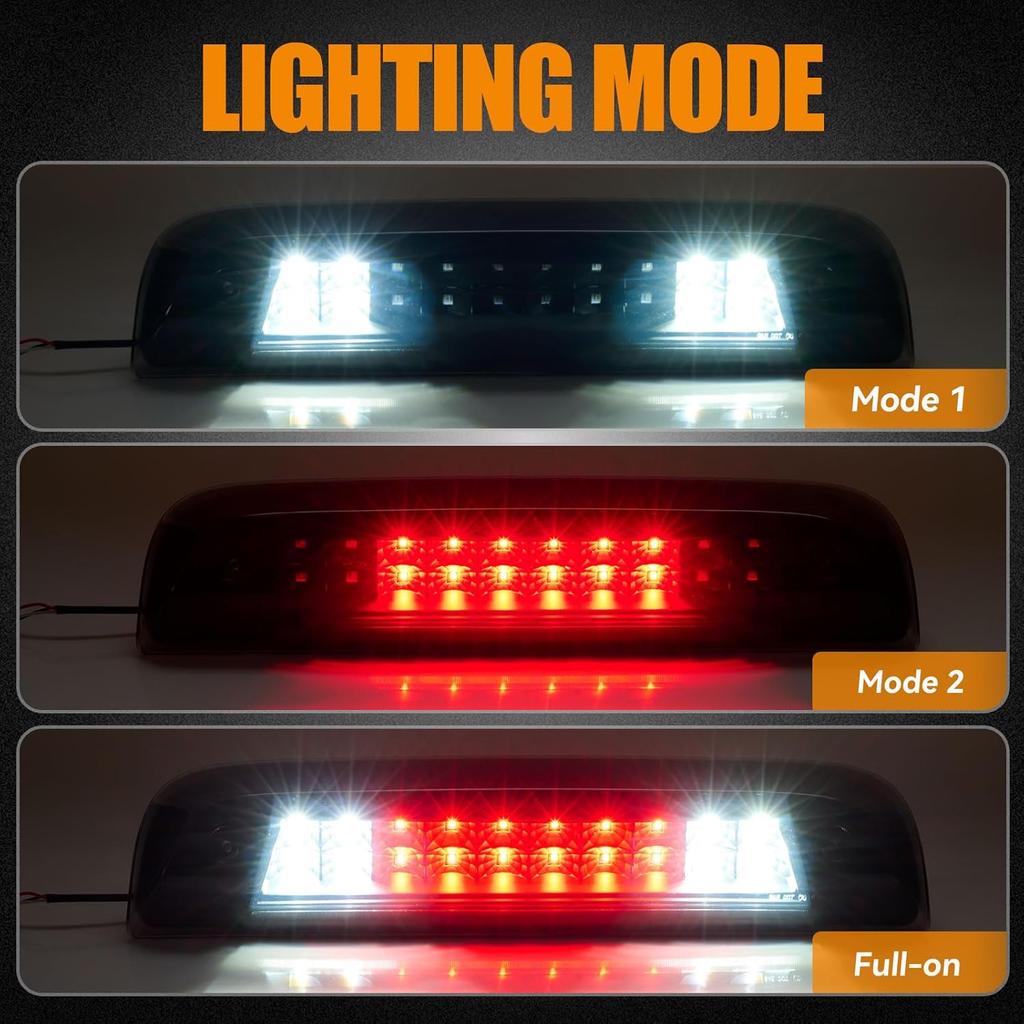 Third 3Rd Brake Light LED For 2014-2018 Chevy Silverado/GMC Sierra 1500 2500HD 3500HD, High Mount Rear Brake Lights Assembly, Waterproof Center Cab