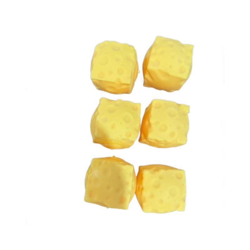 Large Cube Cheese Squeeze Stress Relief Toy - Decompression Artifact
