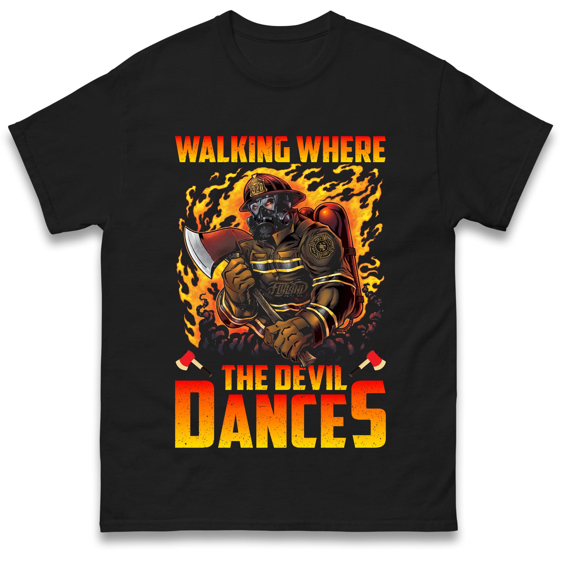 Walking Where The Devil Dances T-Shirt Tshirt Mens Womens Tops Unisex Tees 100% Cotton S