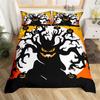 Kids Pumpkin Lantern Duvet Cover Set Twin King Halloween Bedding Set Microfiber Witch Mystery Graveyard Printt Comforter Cover