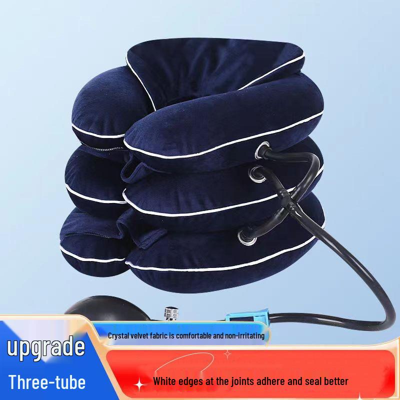 Crystal Velvet Cervical Traction Device: Neck Brace for Forward Head Posture Correction and Support.