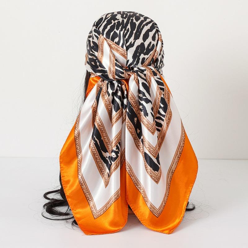 New cashew print silk scarf women's trend versatile shawl satin headscarf 90 square scarf scarf women