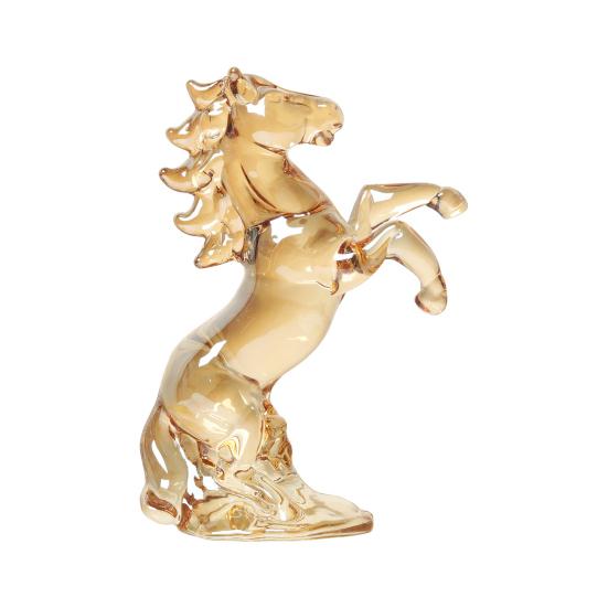 Fake Crystal Horse Figurine Artistic Simulation Pony Statue Miniature Zodiac Animal Sculpture Home Office Desktop Feng Shui Decoration Ornament