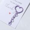 Zinc Alloy Heart & Perler Bead Ornament Keychain Accessory