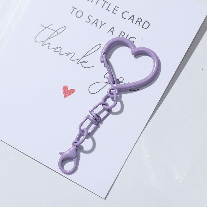 Zinc Alloy Heart & Perler Bead Ornament Keychain Accessory