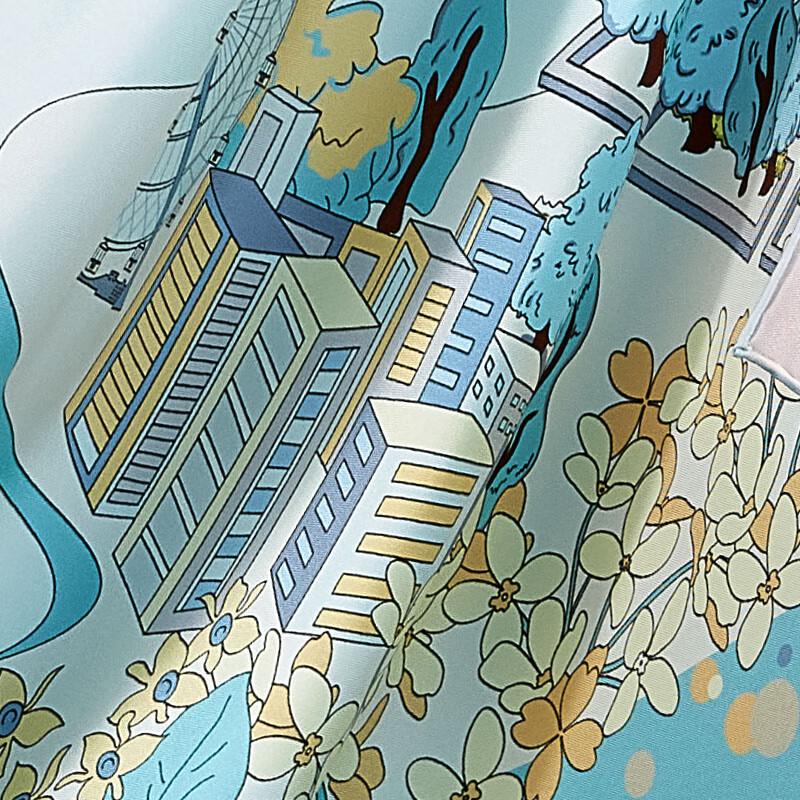 WENSLI Silk & Porcelain Scarf Set