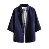 Sleeve Summer Cotton Linen Plus Japanese Everyday [foveitaa] Men's 3/4 Shirt, Clothes, Men's Shirt, Plain, Sizes, Style, Cool, Casual, Breathable,
