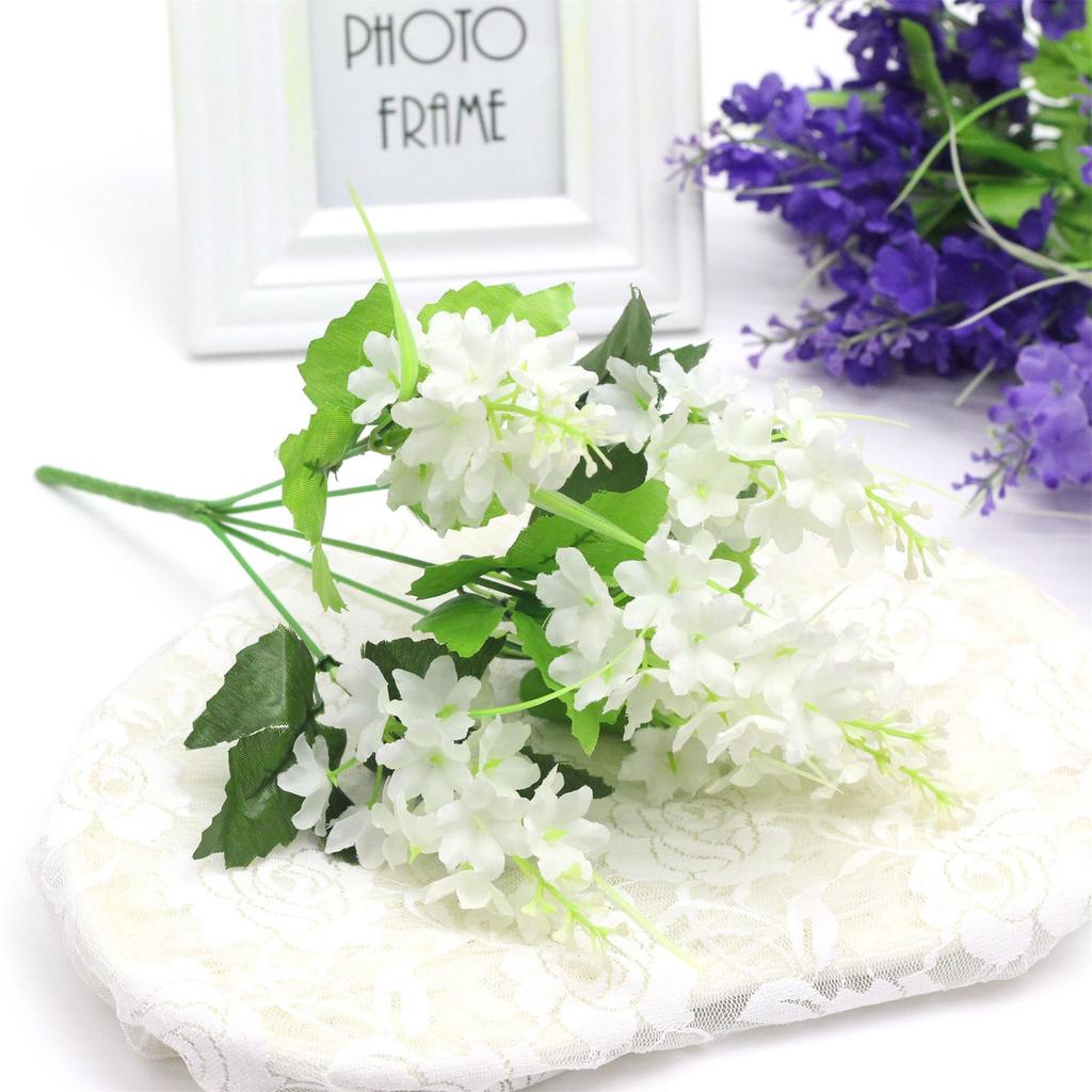 1/3 Bundle Outdoor Artificial Flowers No Fade Fake Violet Flowers for Home Outdoor Garden Patio Window Wedding Decoration