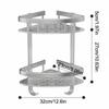 Space Aluminum Bathroom Shelf No Punching Shower Caddy Sheves Kitchen Storage Basket Adhesive Suction Corner Shelves Shower