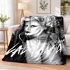 Lady Gaga Flannel Throw Blanket Soft Warm Cozy For Sofa Bed Indoor Home Bedroom Use