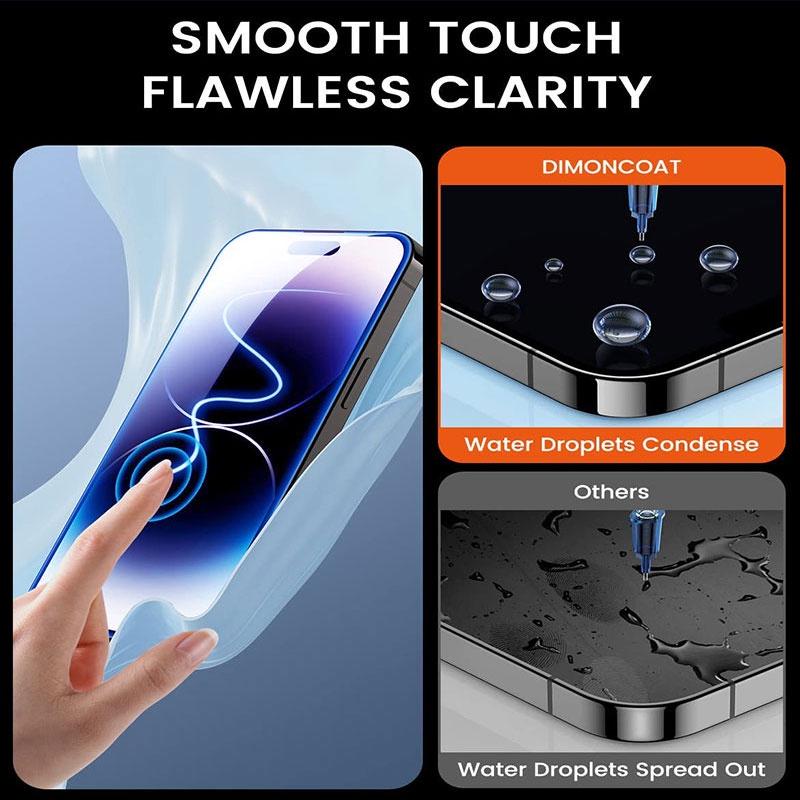 One-click installation Full Cover Anti Blue Ray Tempered Glass For iPhone Air 17 16 15 14 13 11 12 Pro Max X XS XR Screen Protector