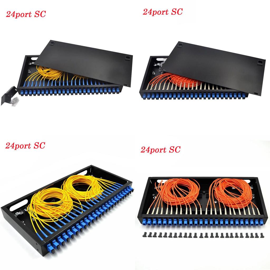 24 Ports Fiber Patch Panel With Sc Pigtail Adapter For Enhanced Connectivity Solutions
