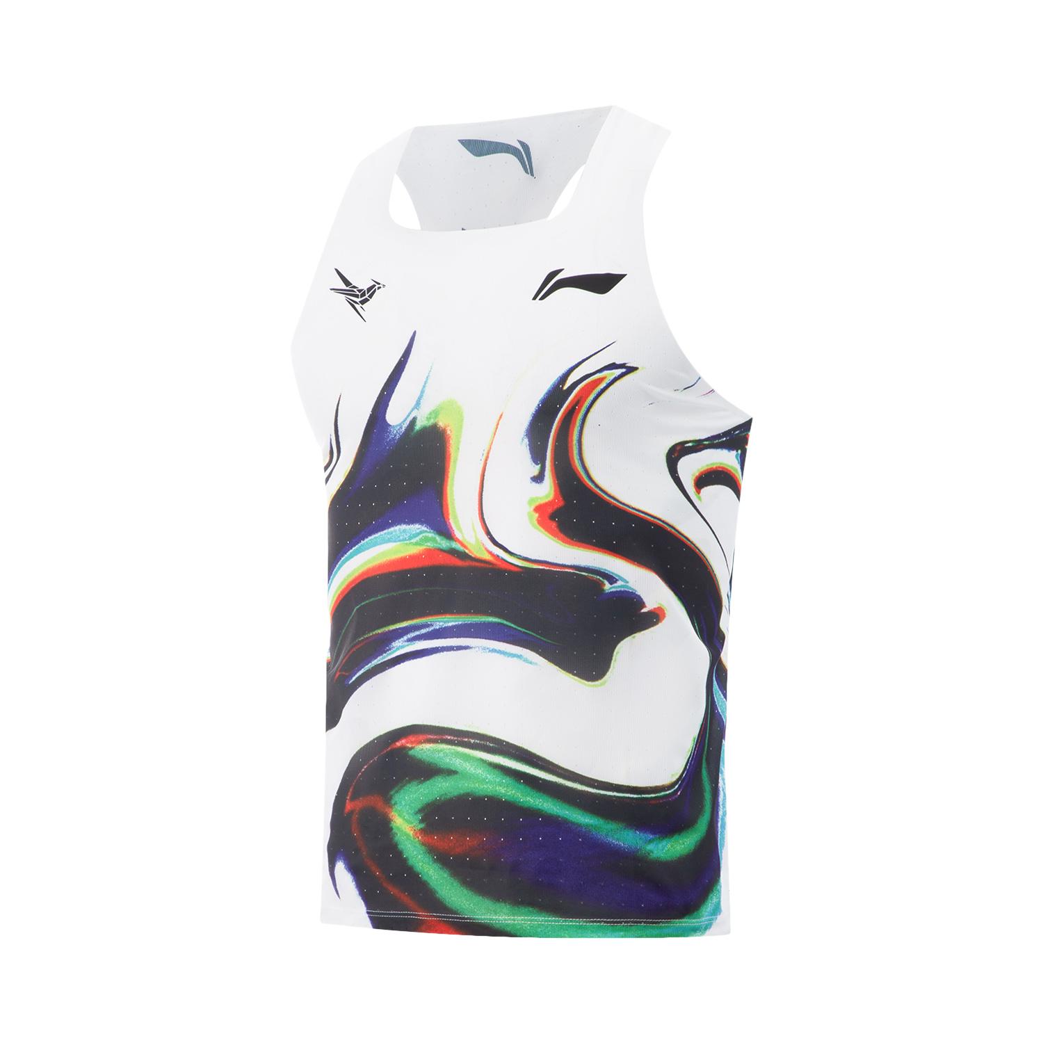 

Li Ning Dragon Sparrow Дышащий Быстросохнущий Спортивный Приталенный На открытом воздухе Без рукавов Вязаный Гоночный Беговой Соревновательный Жилет Мужской жилет AAYV123-18 M