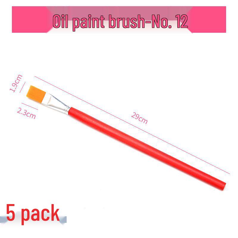 Small Flat Head Nylon Hair Paintbrush for Touch-Ups: Industrial & Art Use.