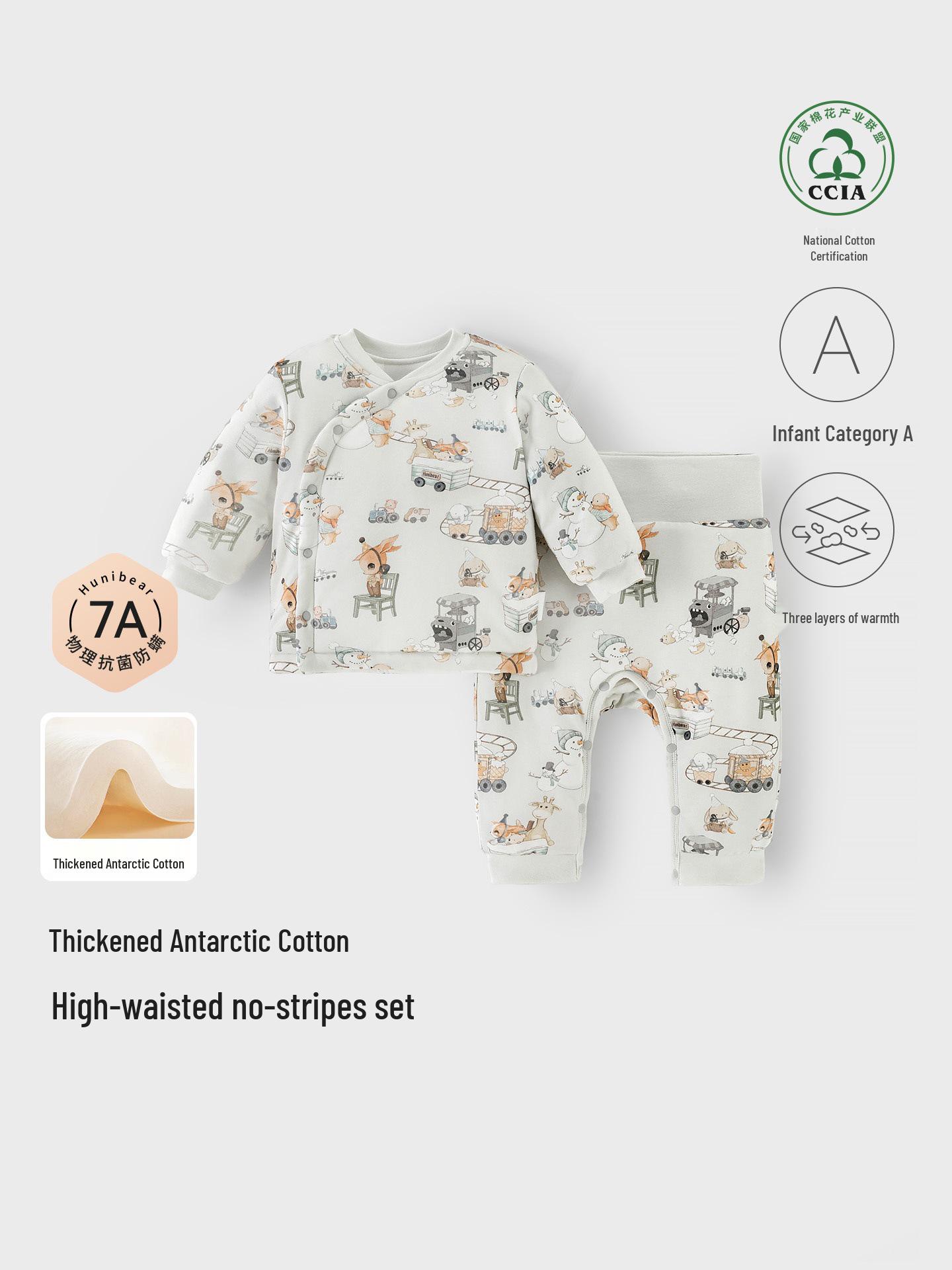 Baby Girls and Boys Quilted Two-Piece Winter Set 80 cm
