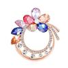 Women Delicate Flower Brooch Fashionable Elegant Scarf Buckle Decoration