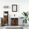 VidaXL 3-Piece Bathroom Furniture Set, Cabinets with Mirror, Interior Toilet Storage Unit, 3214822