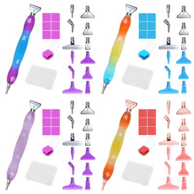 5D Jelly Diamond Painting Point Drilling Pen Set Multifunctional Metal Screw Thread Tips Mosaic Embroidery Tool Set