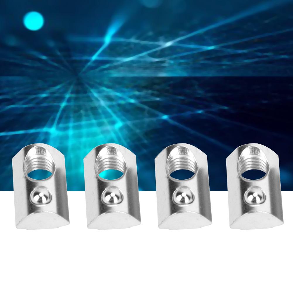 50pcs European Standard Elastic Nut Aluminum Profiles T Slot Spring Nuts Fasteners(M8 )