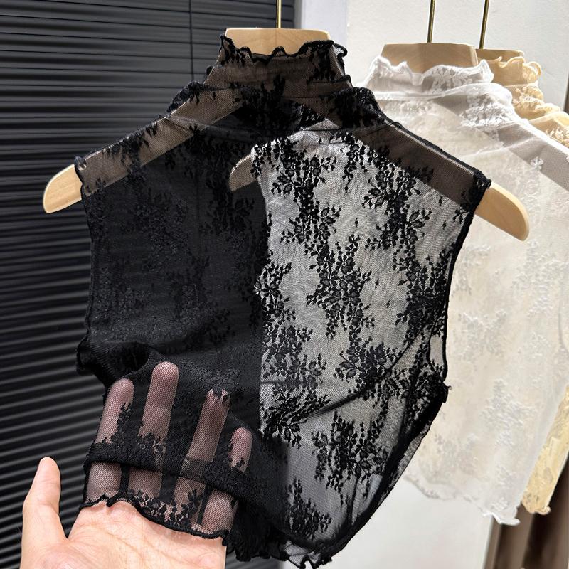 

New Lace Svel Mo Collar Top Women s Inner Wear f High Collar ort Length Base irt Korean Sle Commute Wind X l