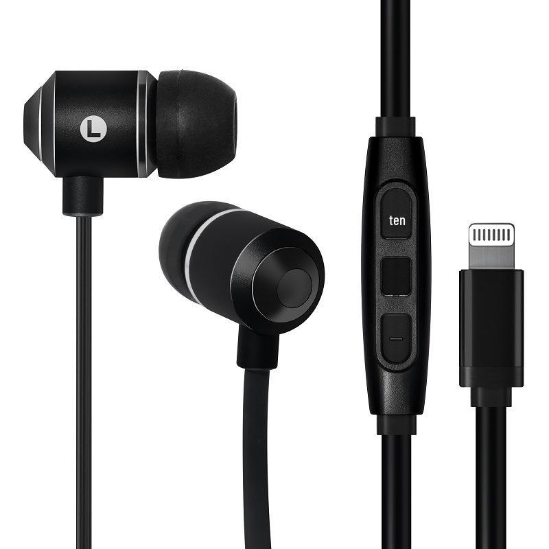 

Міжнародні навушники-вкладиші з шумопоглинанням MFi Lightning з чіпом C68E LAM чорний