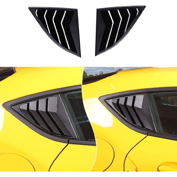 

Rear Side Window Louver Cover Compatible with Toyota Supra GR A90 A91 MK5 2019-2026, Side Window Louvers Air Vent Scoop Shades Trim Cover (Carbon матовый черный